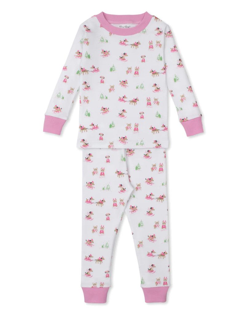 Puppy&#39;s Sleigh Riding Fun PJ Set, Pink