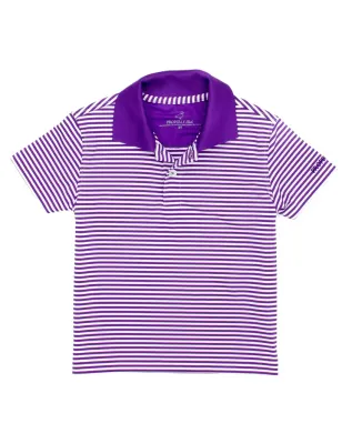 Dallas Performance Polo Purple Stripe