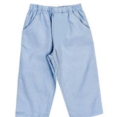 Light Blue Cord Elastic Pants