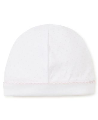 New Kissy Dots Print Hat, White/Pink