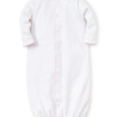 New Kissy Dots Print Converter Gown White/Pink