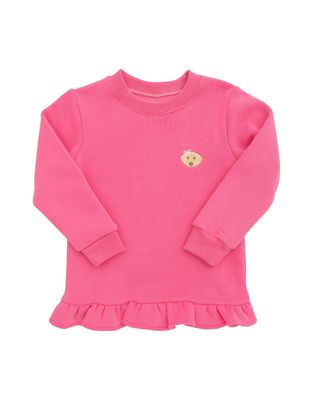 Pink Dog Ruffle Pullover