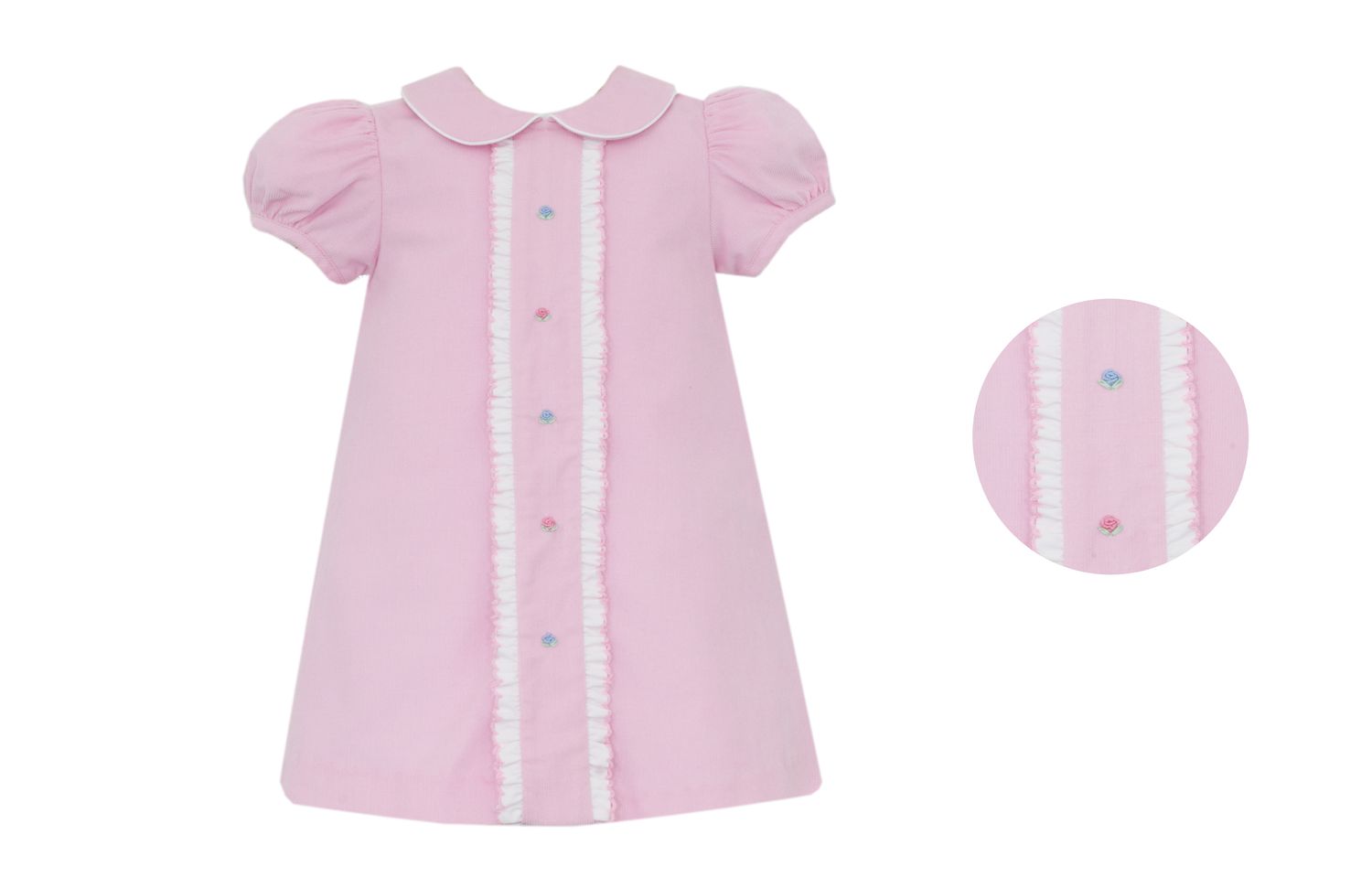 Amelia, Pink Cord Aline Dress