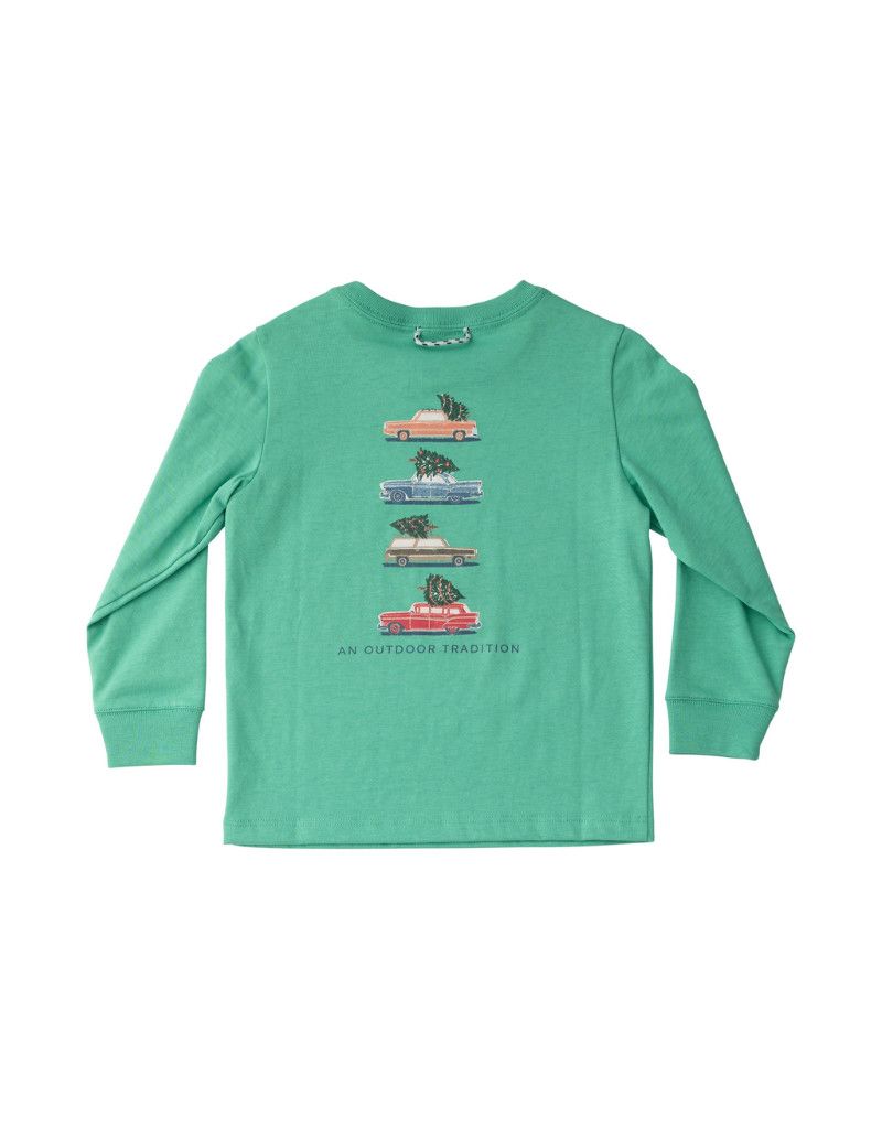 LS Cotton T-Shirt, Green Spruce