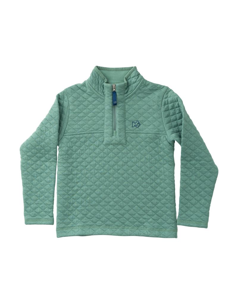 Quilted Zip Pullover, Frosty Spruce