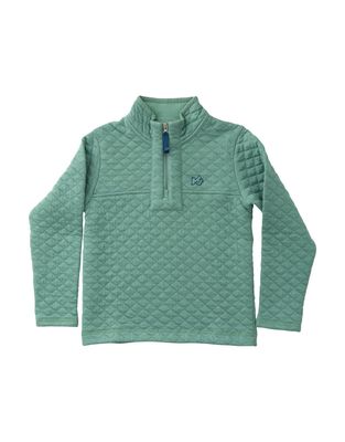 Quilted Zip Pullover, Frosty Spruce