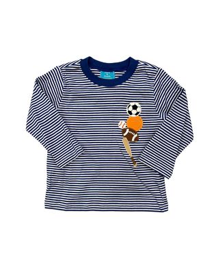 All Sports Royal Blue Knit Stripe Boys T-Shirt