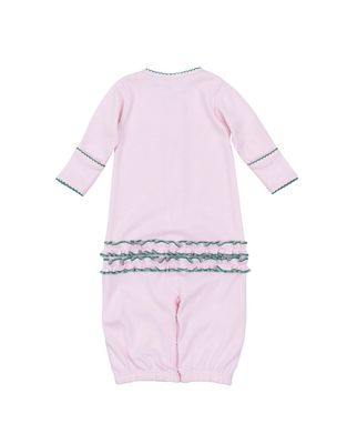 Pink Mini Mallard Embroidered Ruffle Converter Gown