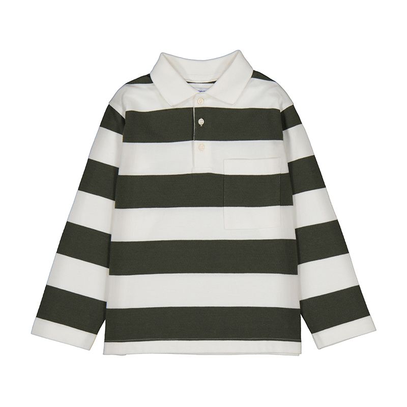 LS Stripe Polo, Olive