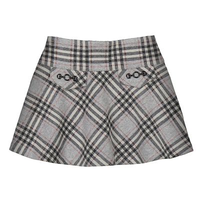 Jacquard Knit Skirt, Silver