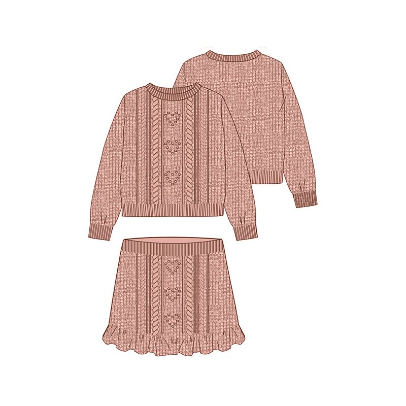 Tricot Skirt Set, Makeup