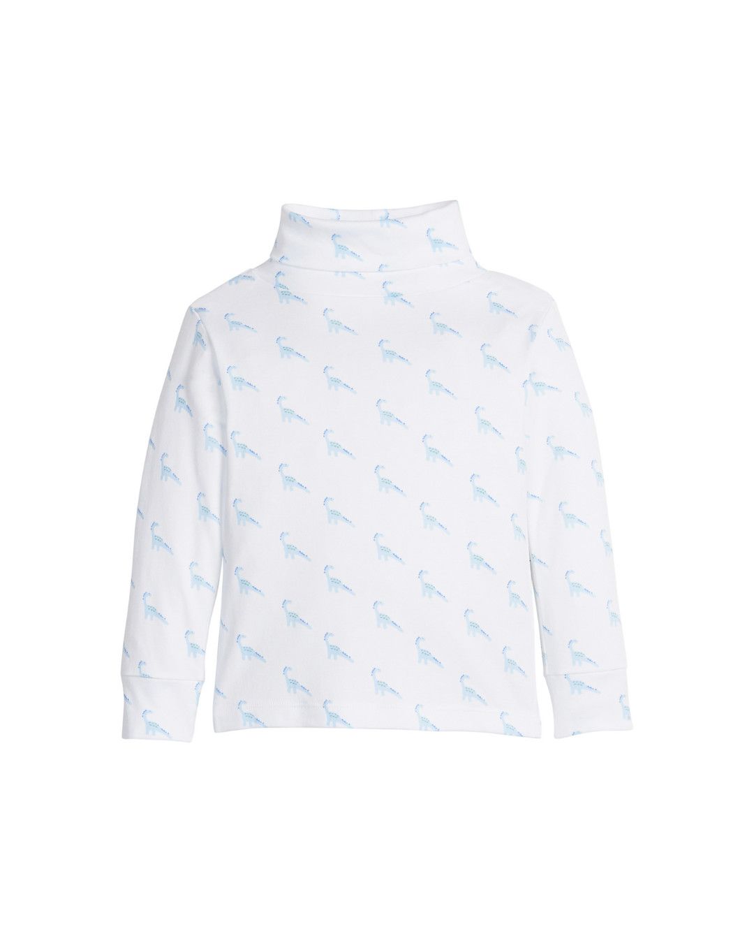 Blue Dinosaur Printed Turtlenuck