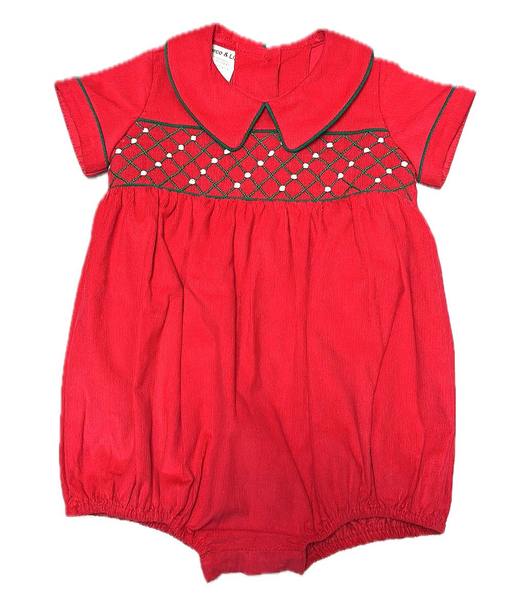 Red Cord Romper, Christmas