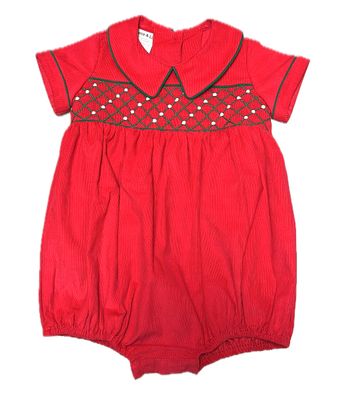 Red Cord Romper, Christmas