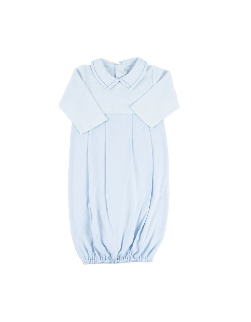 Light Blue Striped Classic Gown