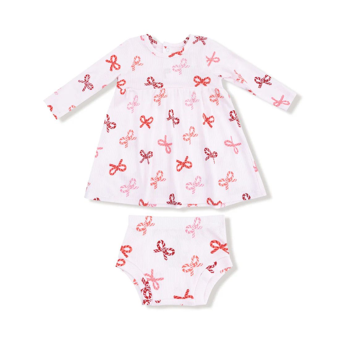 Candy Cane Bows Dress and Bloomer Set