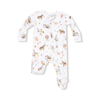 Farm Sounds 2 Way Zipper Footie