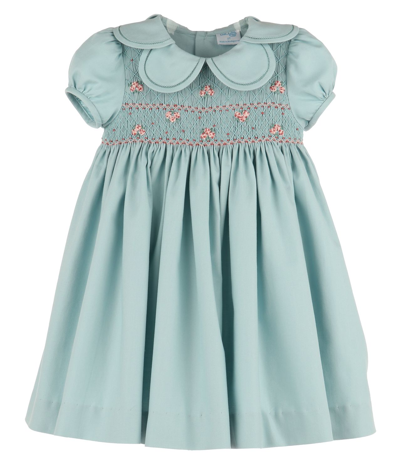 Hydrangeas Smock Petal Dress, Green