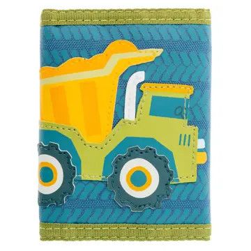 Tri-Fold Wallet, Blue Construction