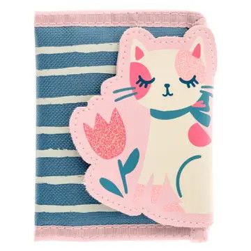 Tri-Fold Wallet, Pink Cat