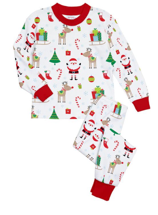 Boys PJ Set, White Christmas