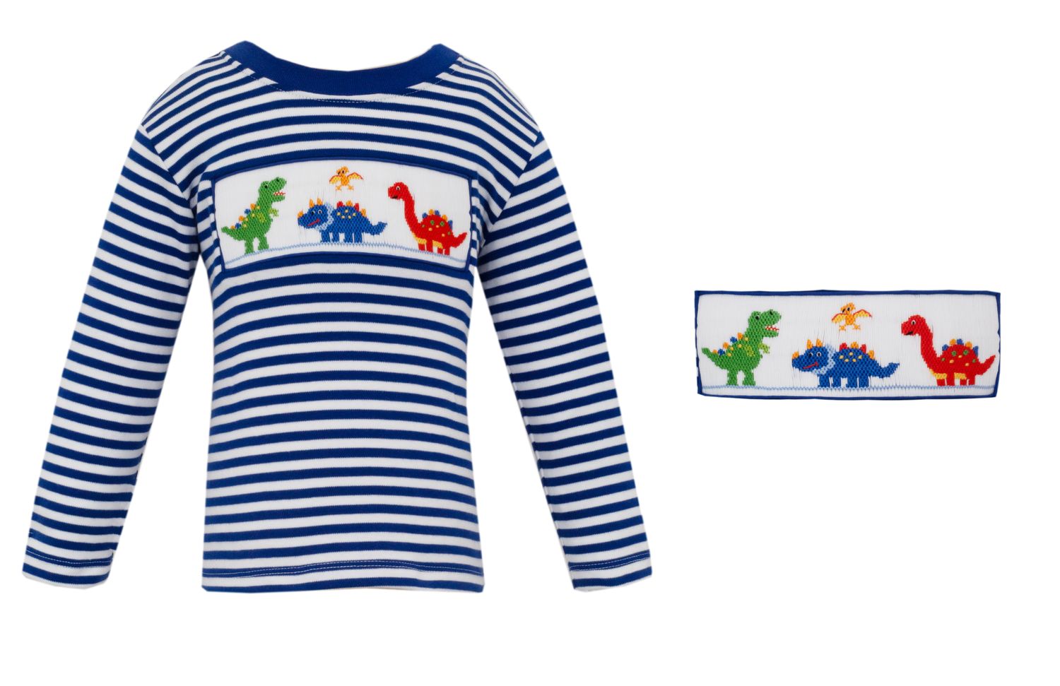 Royal Blue Stripe Knit Shirt, Dinos
