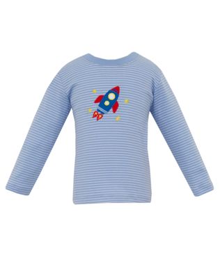 Blue Stripe Knit Shirt, Rocket