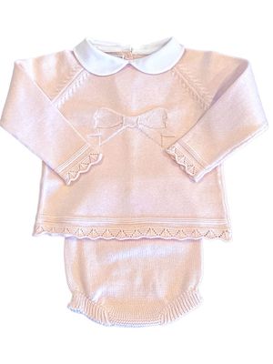 Pink Bow Diaper Set