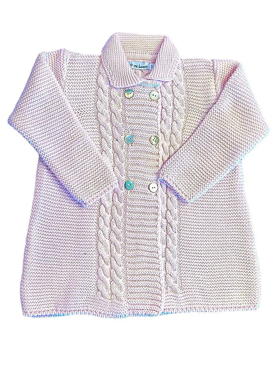Double Breasted Sweater, Pink