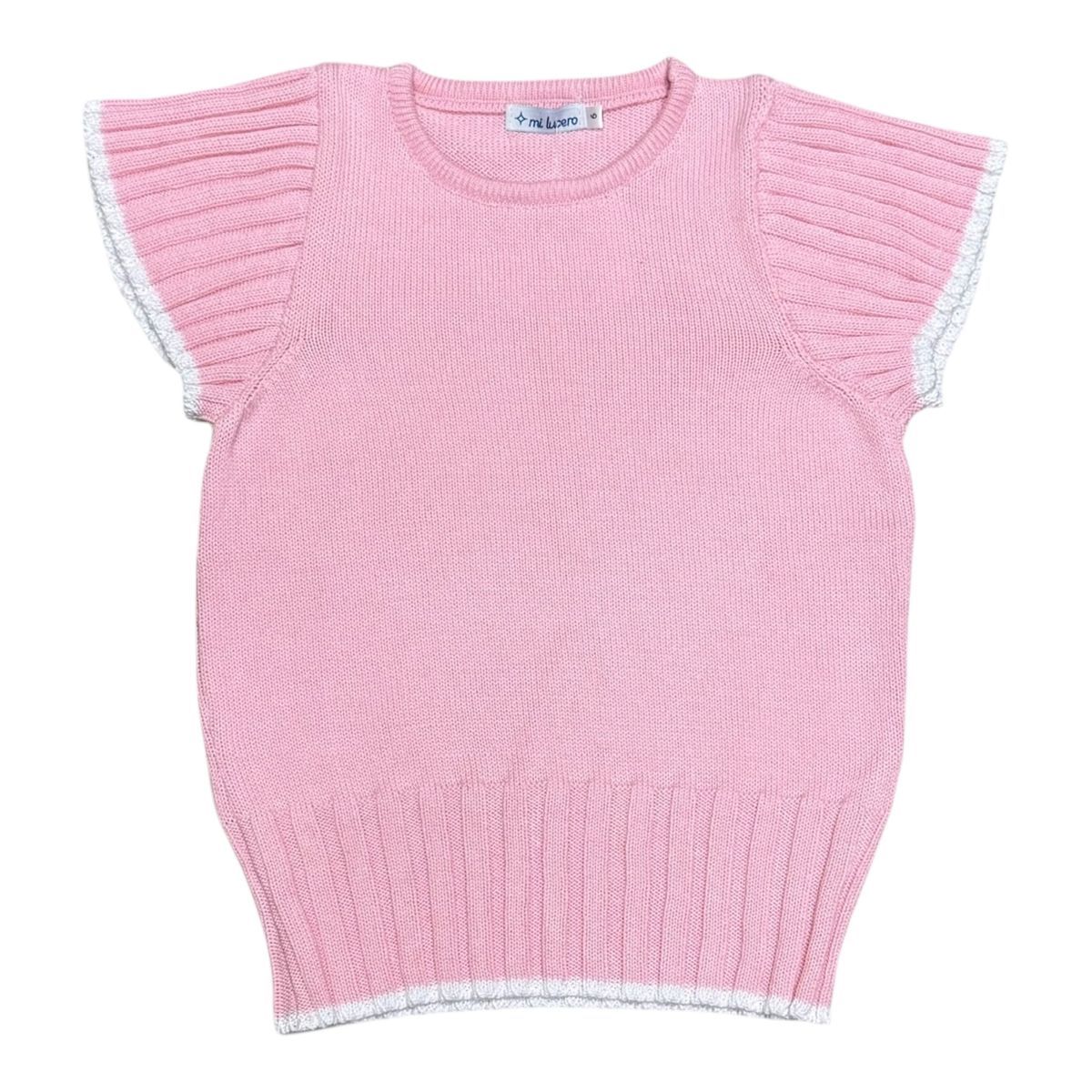 Pleated Shoulder Vest, Pink