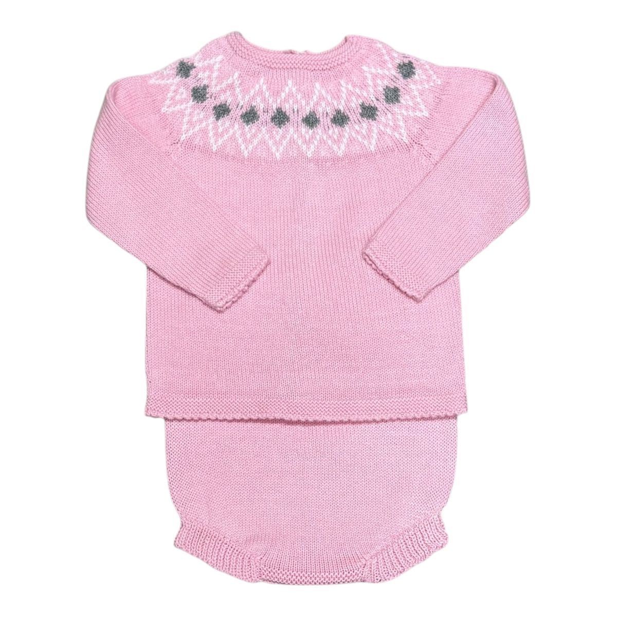 Diamond Fair Isle Diaper Set