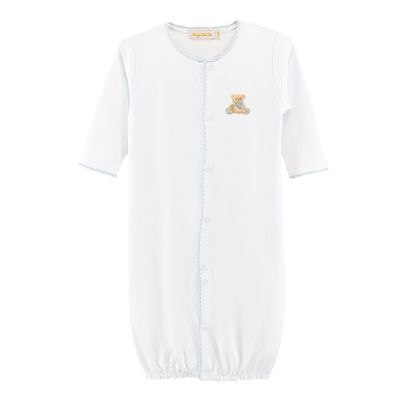 Toy Conv Gown with Crochet Trim, Blue Bear
