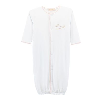 Baby Lamb Conv Gown with Crochet Trim, Pink