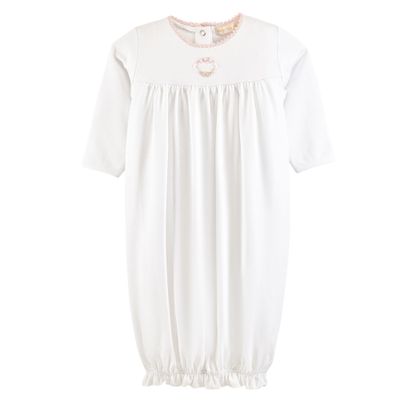 Bows and Roses Gown with Crochet Trim