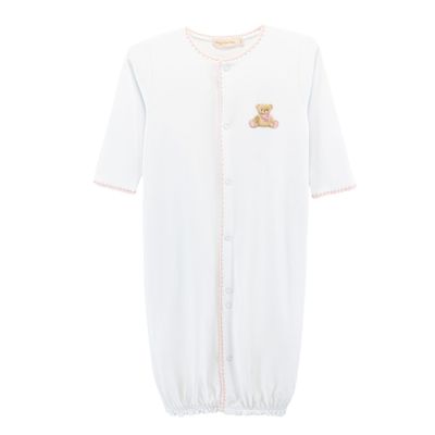 Toy Conv Gown with Crochet Trim, Pink Bear