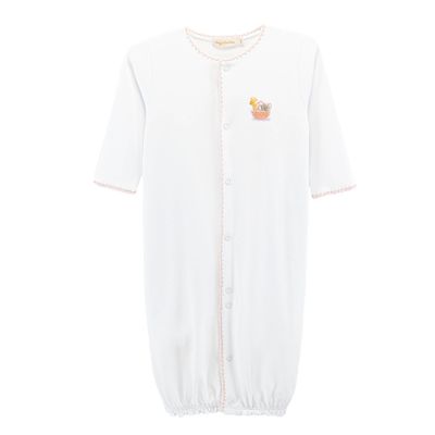 Noah&#39;s Ark Conv Gown w/Pink Crochet Trim