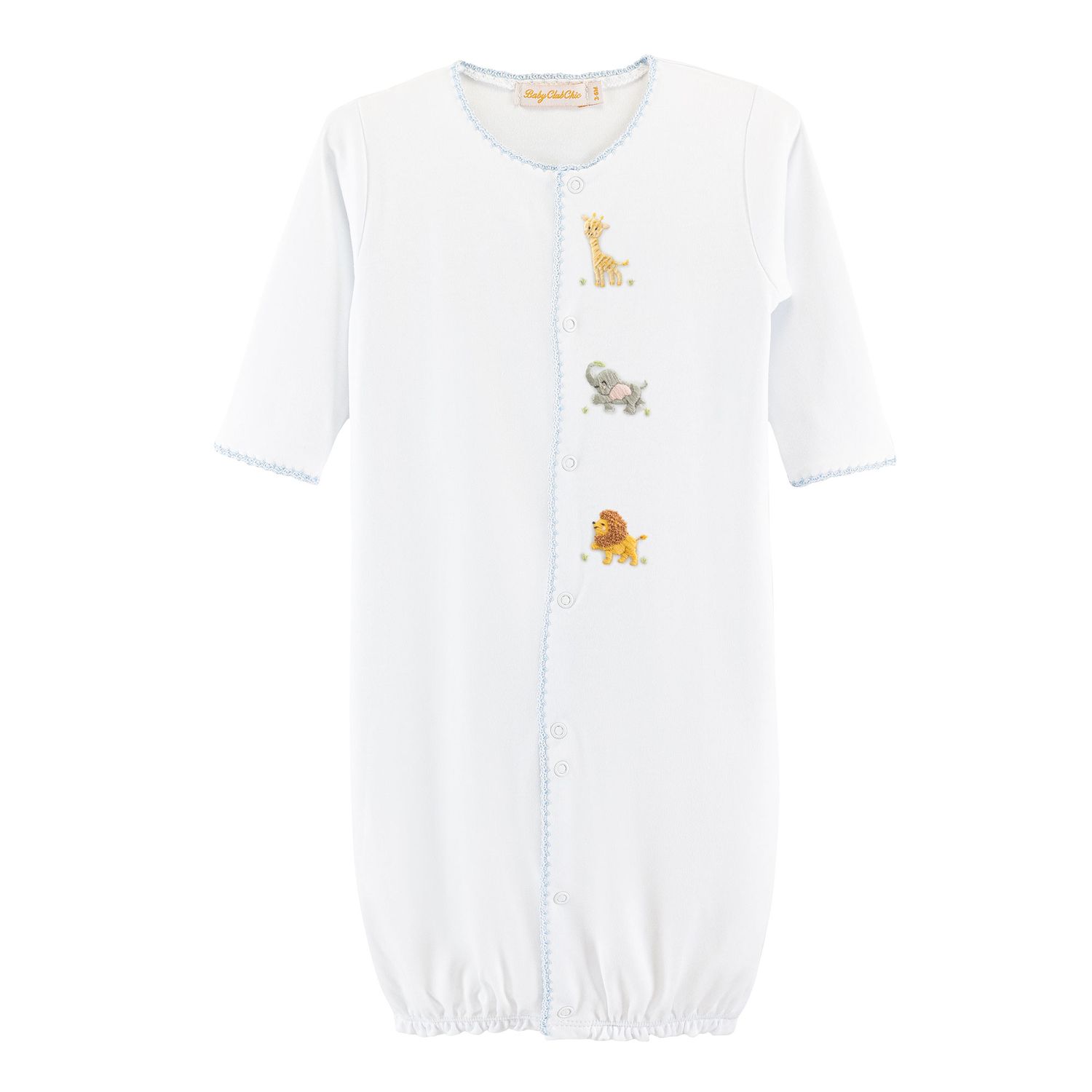 Safari Adventure Conv Gown with Crochet Trim, Blue