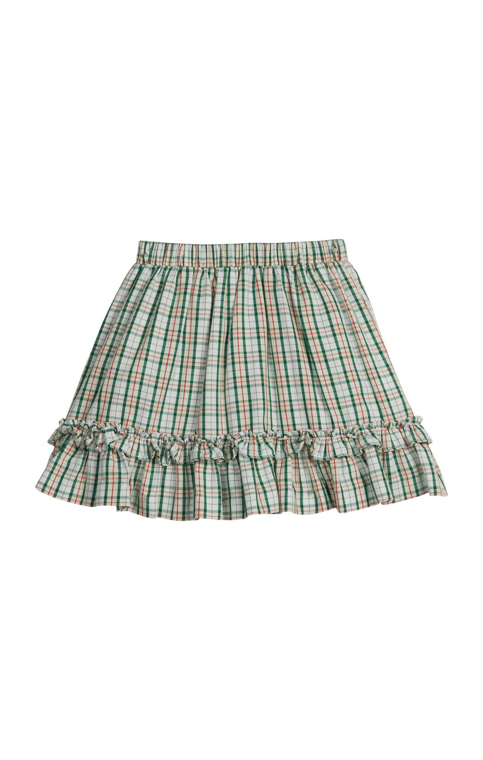 Flounce Skirt, Mistletoe Tartan