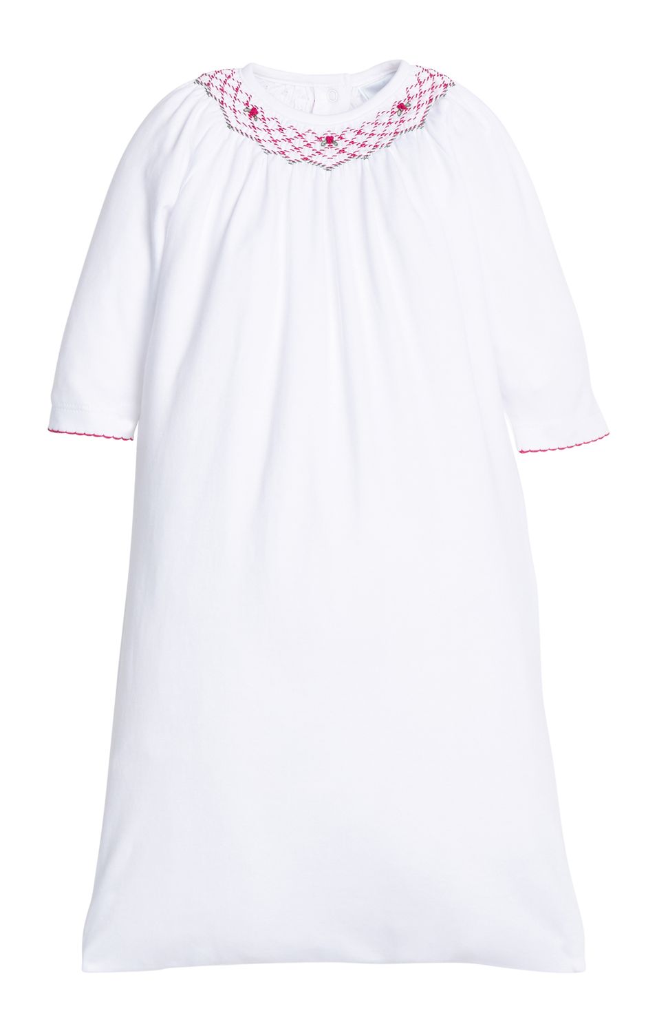 Holiday Smocked Bishop Gown NB