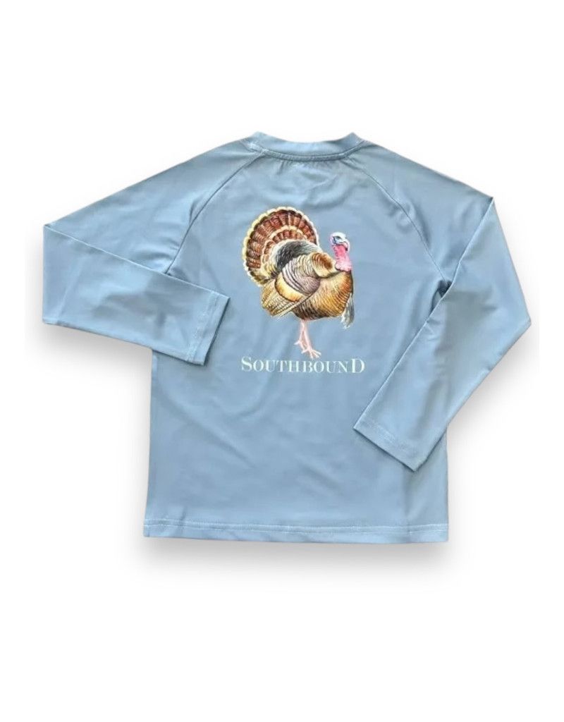 Ice Blue Turkey LS Performance Tee