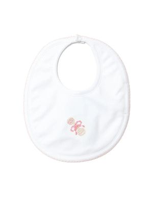 Pink Heirloom Rattle Bib