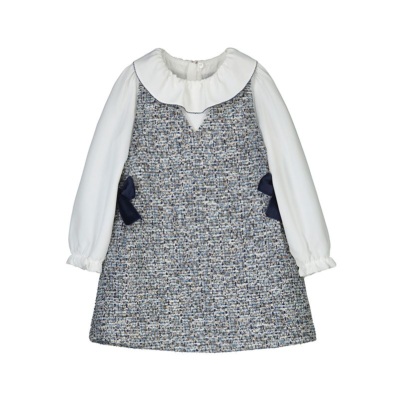 Combined Pinafore Dress, Ocean