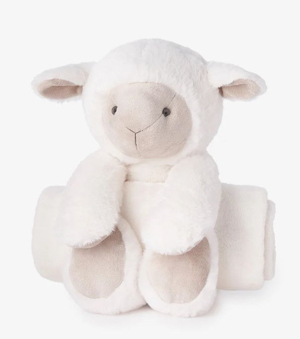 Lamb Bedtime Huggie Plush Toy with Blanket