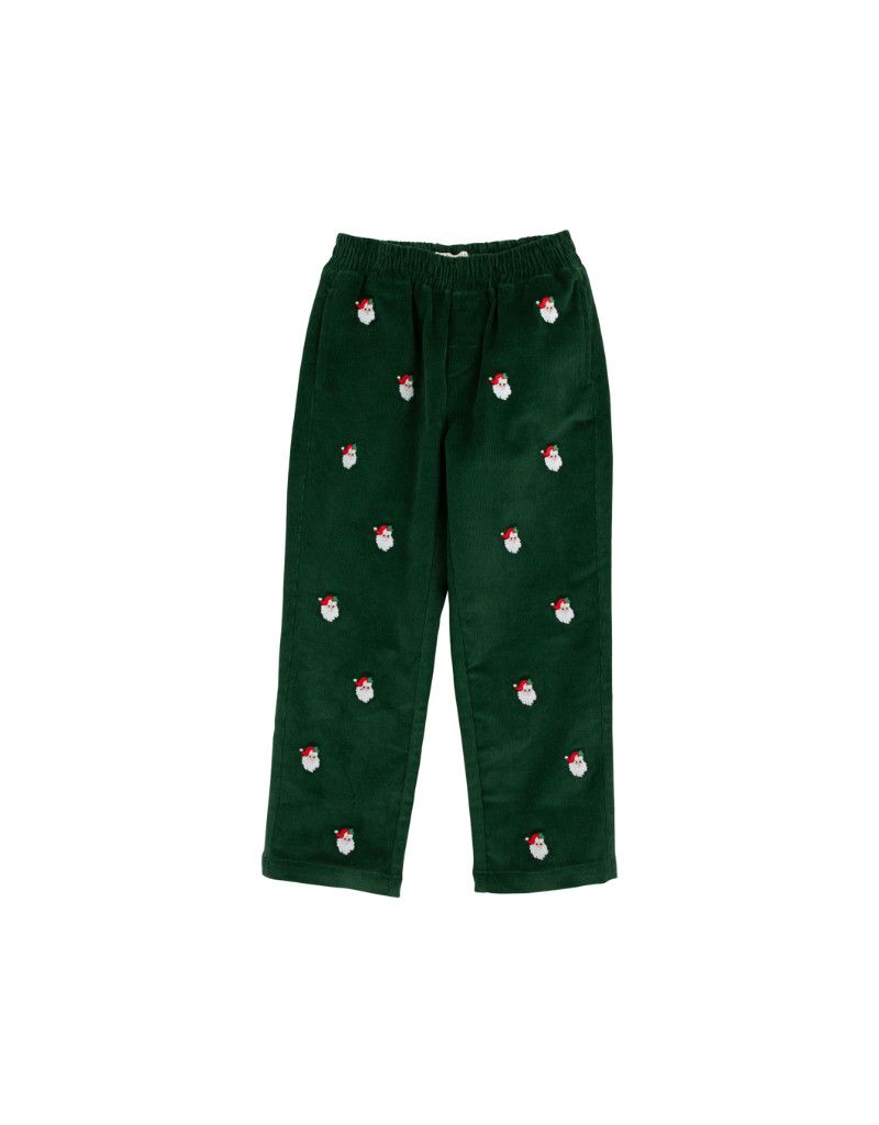 Critter Corduroy Sheffield Pants, Green Santa