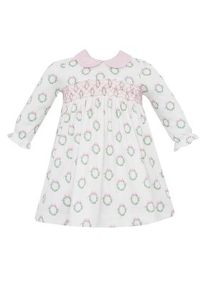Holiday Pink Wreather Knit Dress