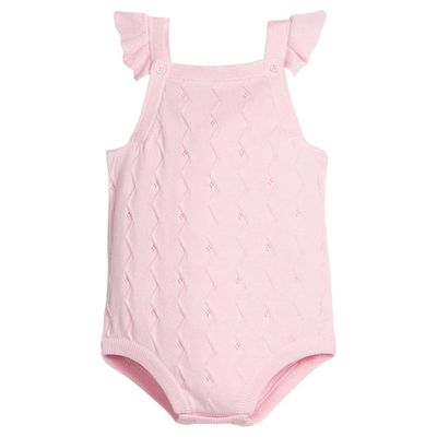 Pointelle Knit Bubble, Light Pink