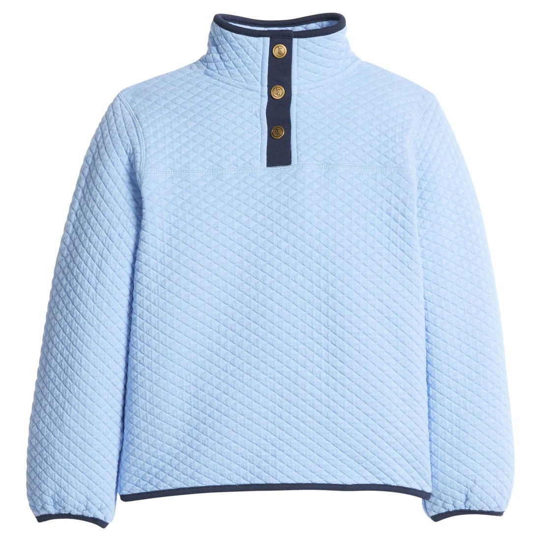 Classic Quilted Pullover, Light Blue