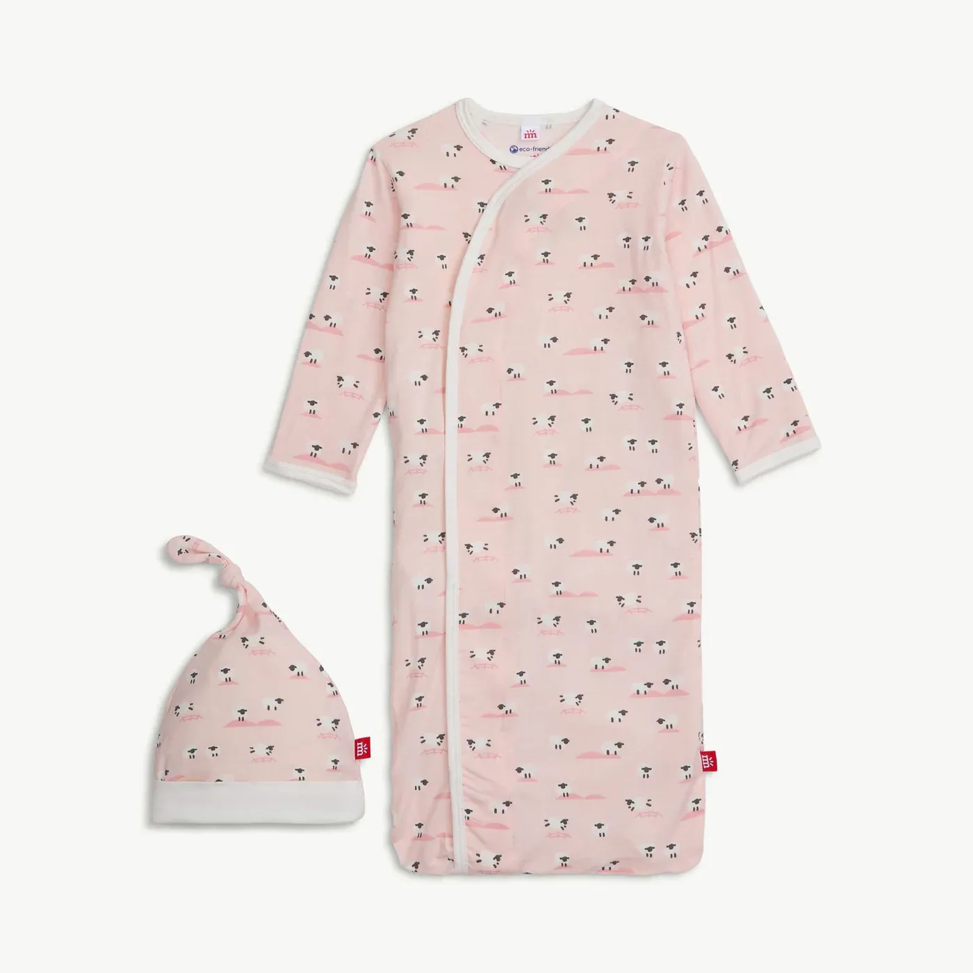 Baa Baa Baby Modal Magnetic Gown Set Pink NB-3m