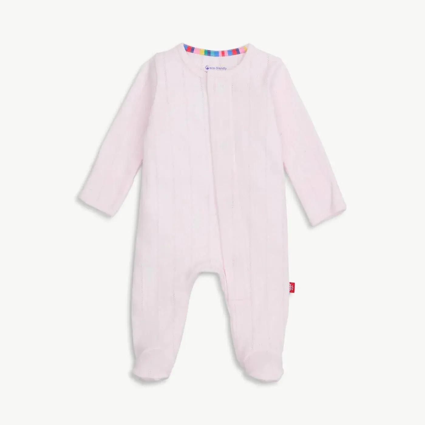 Love Lines Pink Pointelle Magnetic Footie