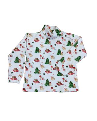 Christmas Pups Pima Turtleneck